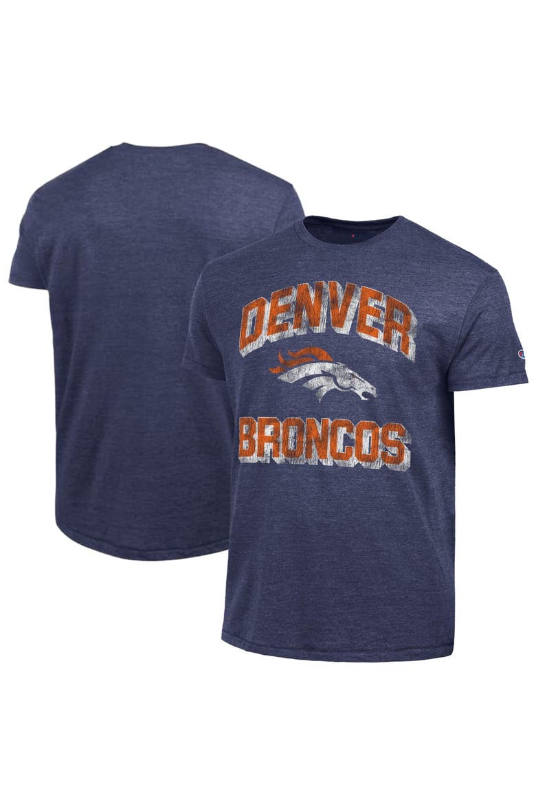 Men's Champion  Navy Denver Broncos Ultimate Tri-Blend T-Shirt, Main, color, Navy