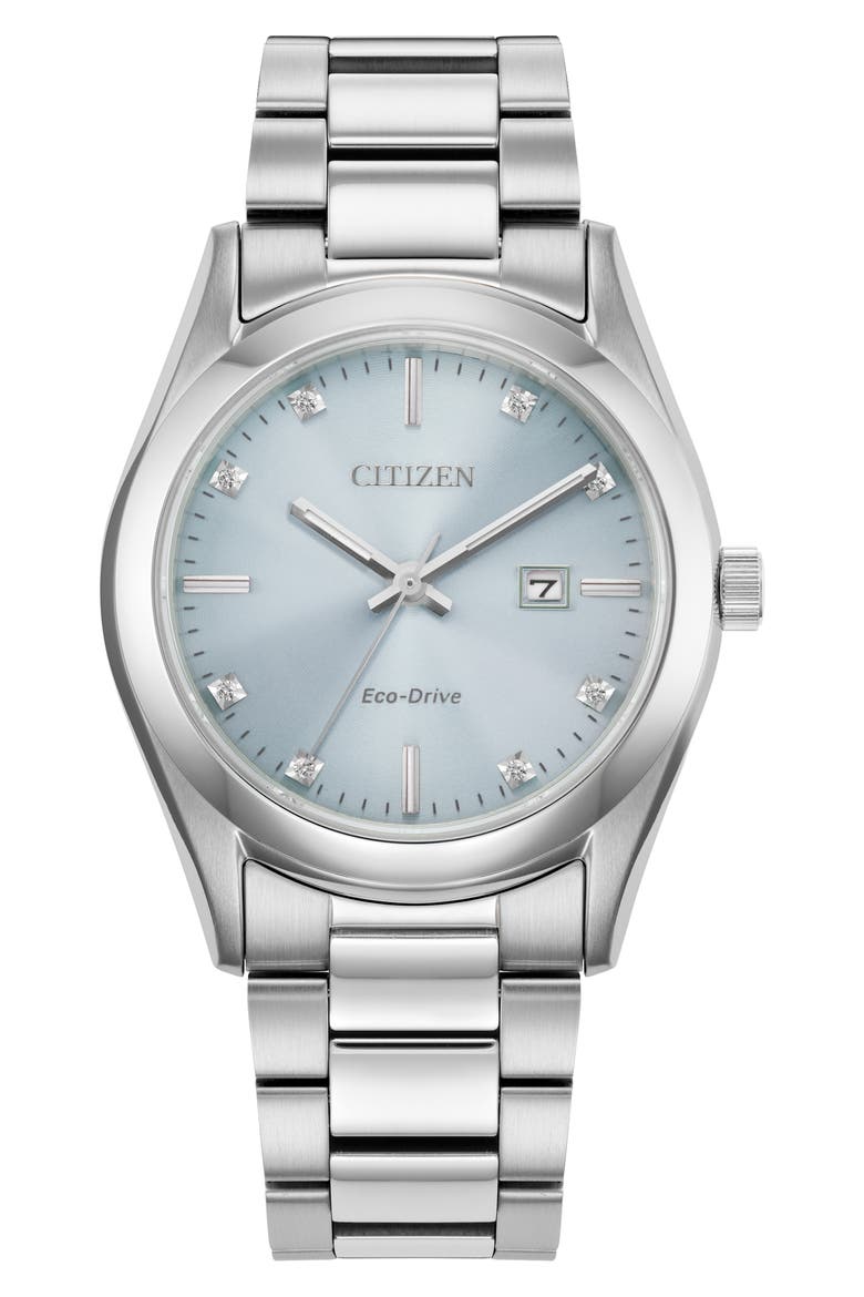 Sport Luxury Diamond Bracelet Watch, 33mm, Main, color, SILVER-TONE