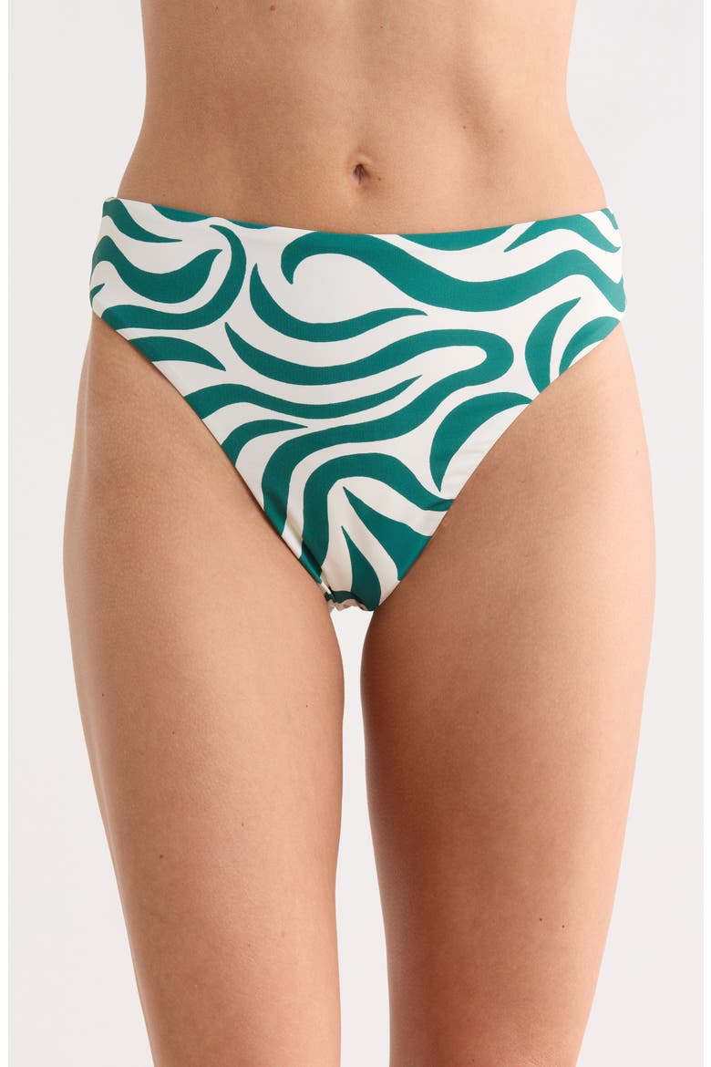 Maya High Rise Bikini Bottoms, Main, color, EVERGREEN.