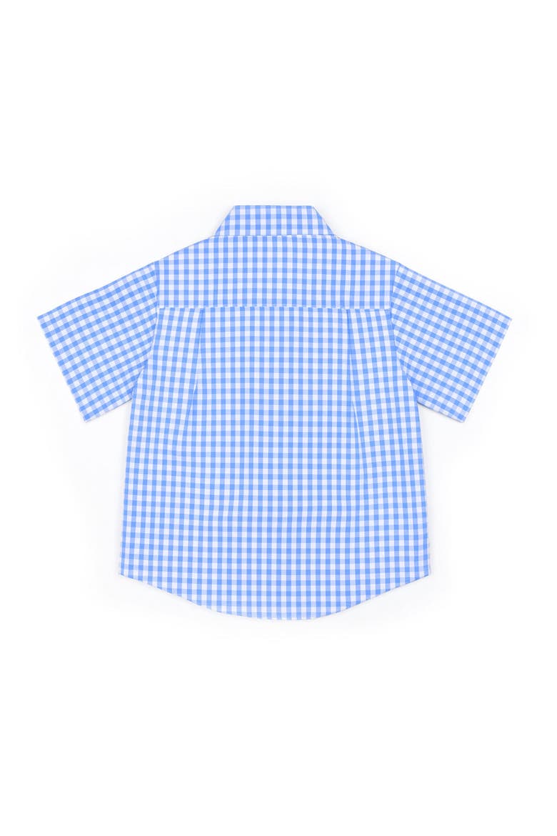 Gingham Camp Shirt, Alternate, color, Blue/White