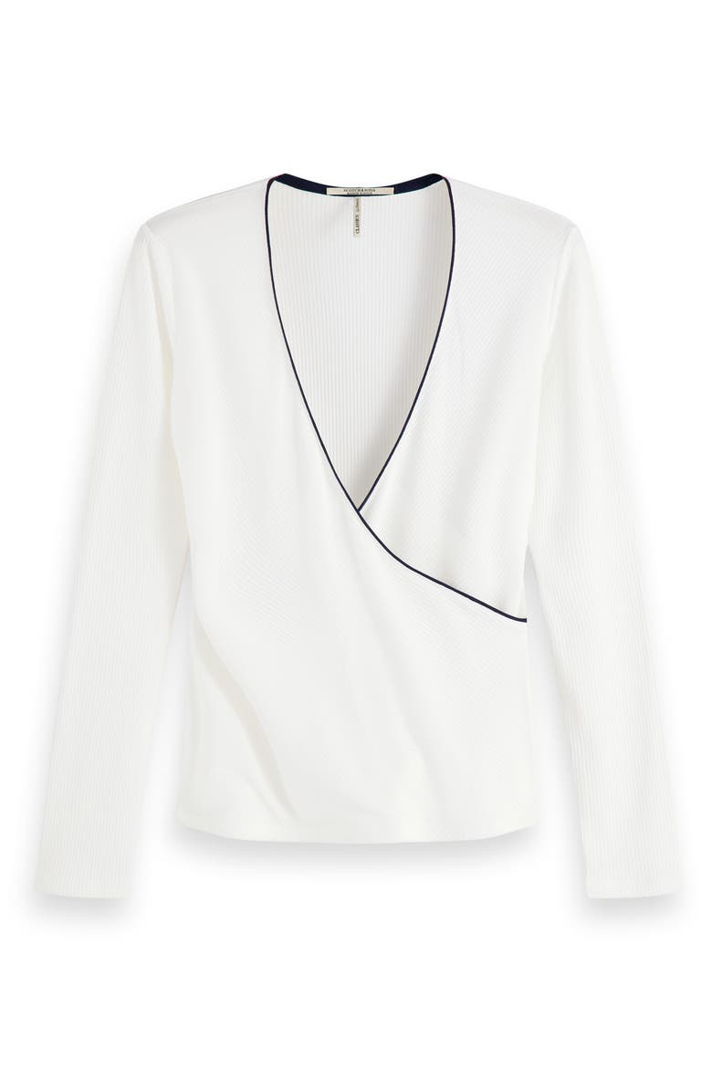 Scotch & Soda Long Sleeve Surplice T-Shirt, Alternate, color, 