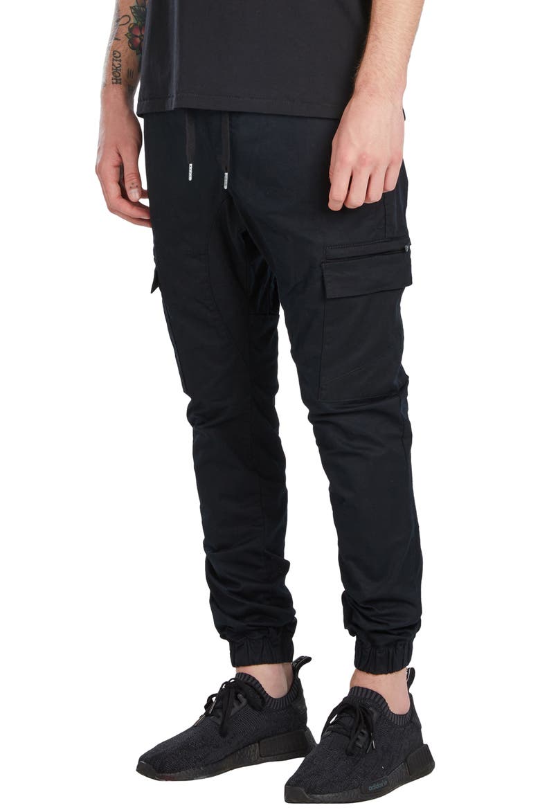 Sureshot Cargo Jogger Pants, Alternate, color, BLACK