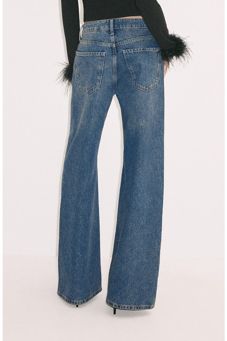 Allegra High Waist Wide Leg Jeans, Alternate, color, DARK BLUE