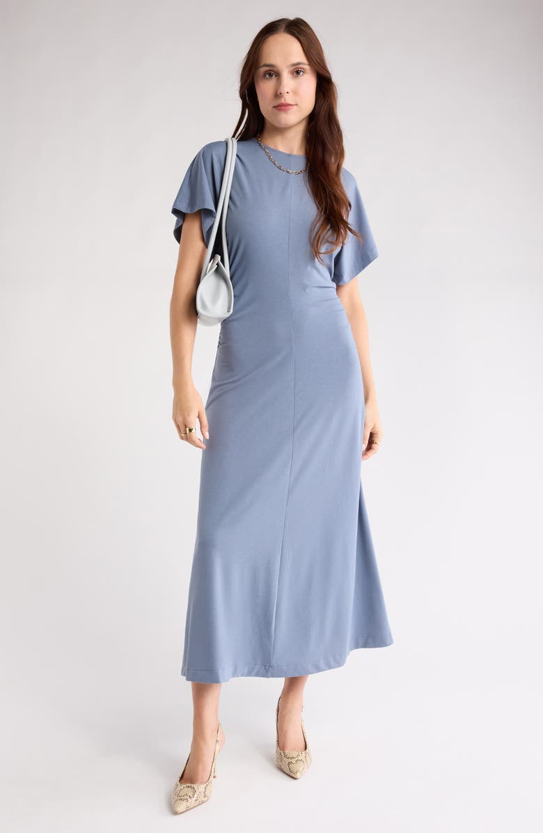 NORDSTROM RACK Dolman Sleeve A-Line Dress, Alternate, color, Blue Chip