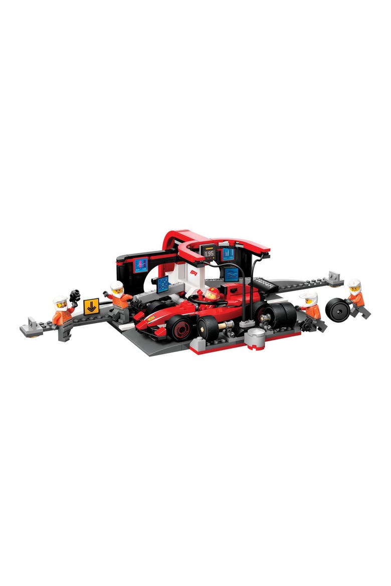 LEGO® F1® Pit Stop & Pit Crew with Ferrari Car - 60443, Alternate, color, Multicolored