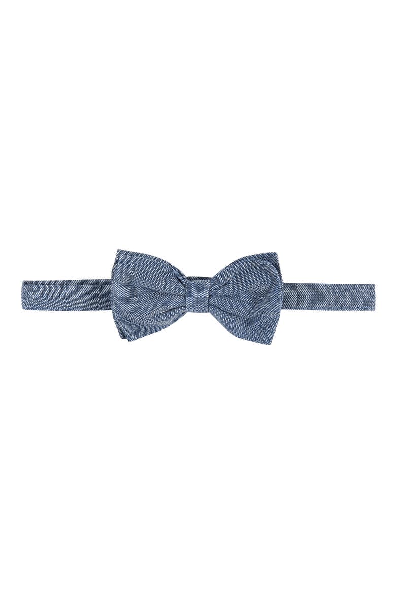 Kids' Attached Vest Dress Shirt, Pants & Bow Tie Set, Alternate, color, BLUE/ WHITE