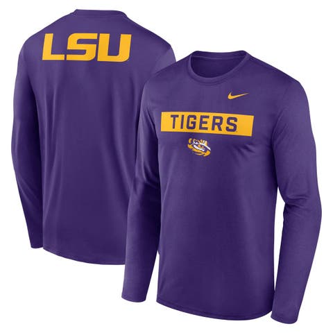 Men's Nike Purple LSU Tigers Primetime Campus 2-Hit Legend Dri-FIT Long Sleeve T-Shirt