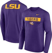 Nike Men's Nike Purple LSU Tigers Primetime Campus 2-Hit Legend Dri-FIT Long Sleeve T-Shirt