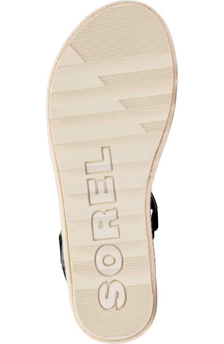 SOREL Cameron Flatform Sandal, Alternate, color, Black/ Chalk