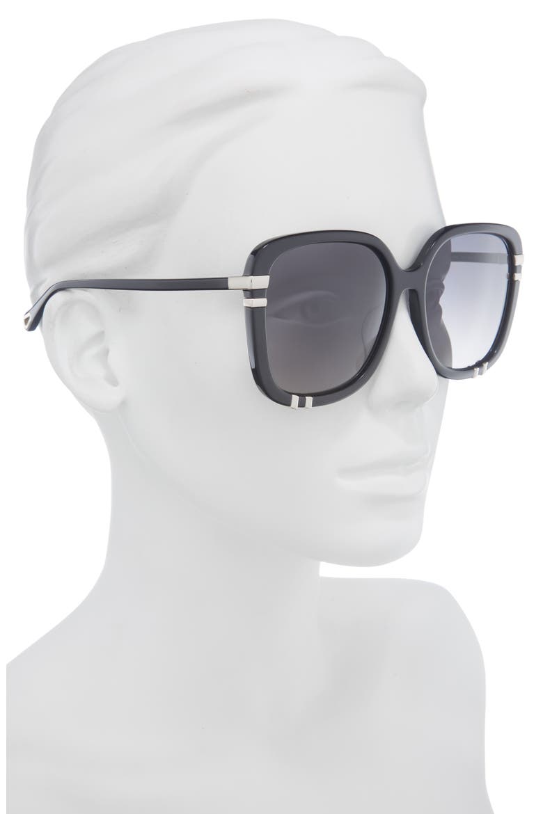Oversize Sunglasses, Alternate, color, BLACK BLACK GREY