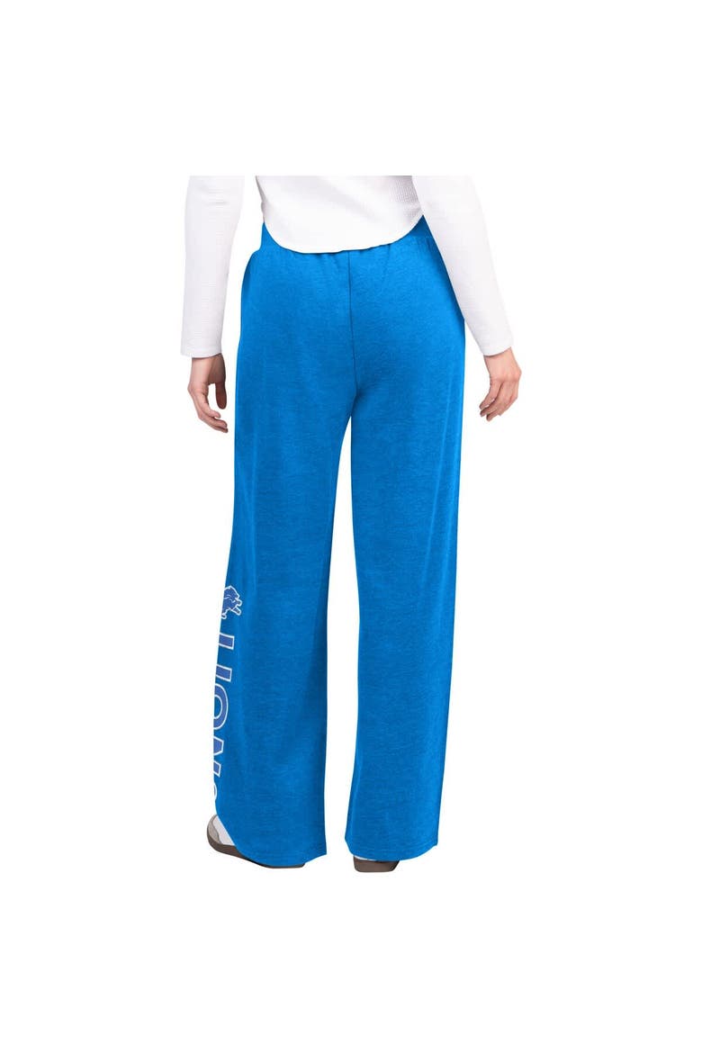 Women's G-III 4Her by Carl Banks Blue Detroit Lions Field Wide Leg Sweatpants, Alternate, color, Blue