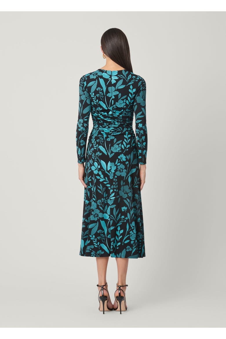 Max Highgate Floral Dress, Alternate, color, Jet/Teal
