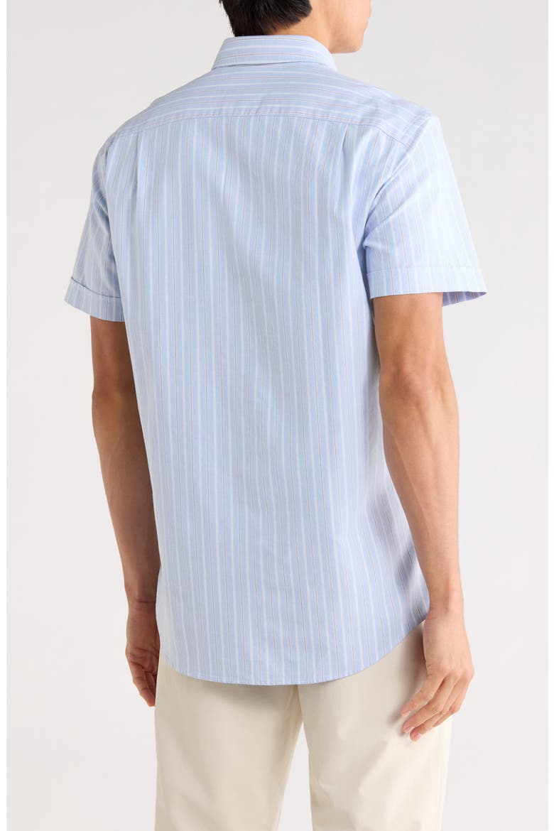 Roystone Stripe Sports Fit Button-Up Shirt, Alternate, color, SKY BLUE
