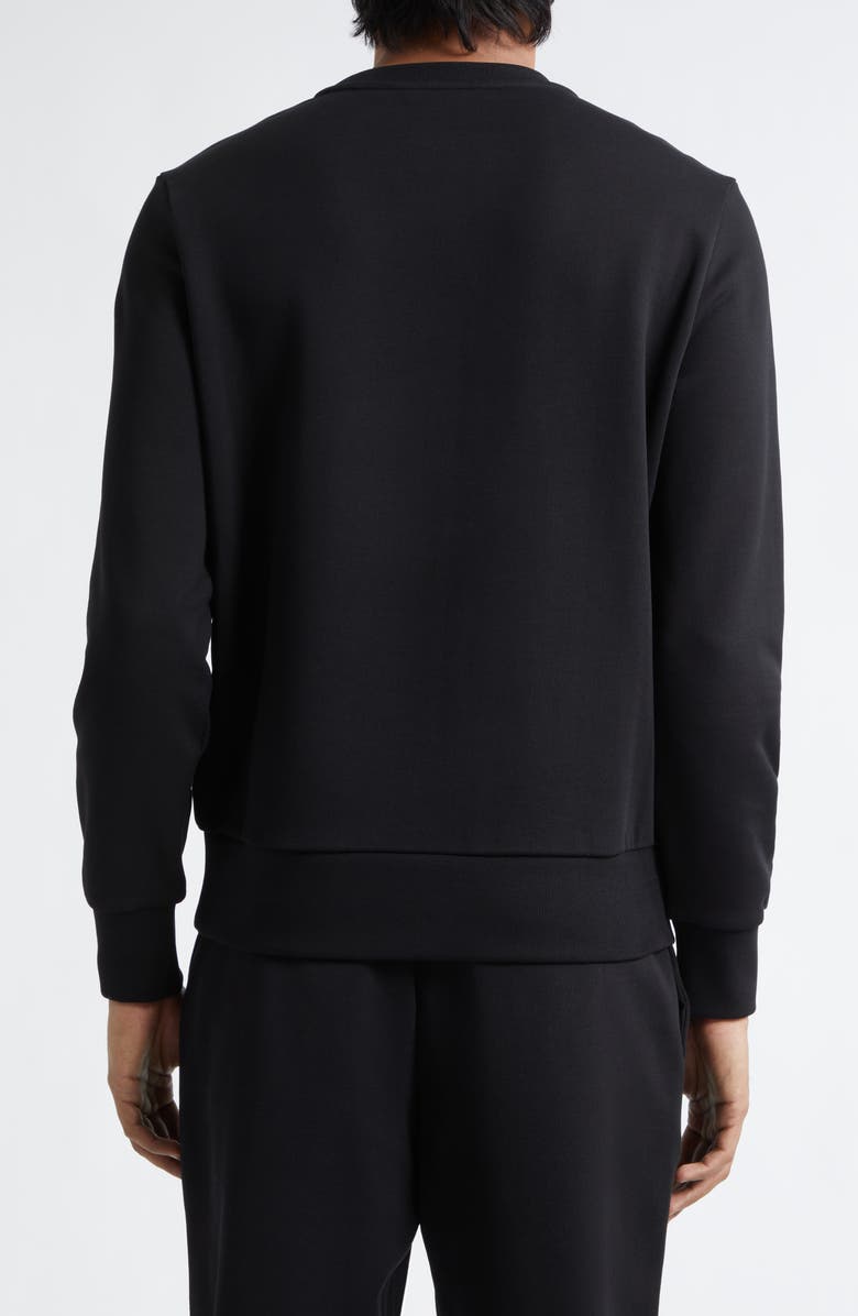 Moncler Logo Embroidered Sweatshirt, Alternate, color, Black