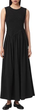 AllSaints Luna Crinkle Maxi Dress