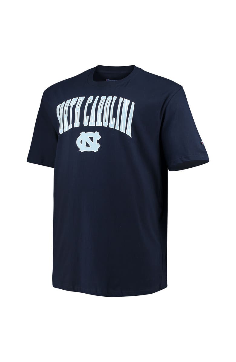 Champion Men's Champion Navy North Carolina Tar Heels Big & Tall Arch Over Wordmark T-Shirt, Alternate, color, 