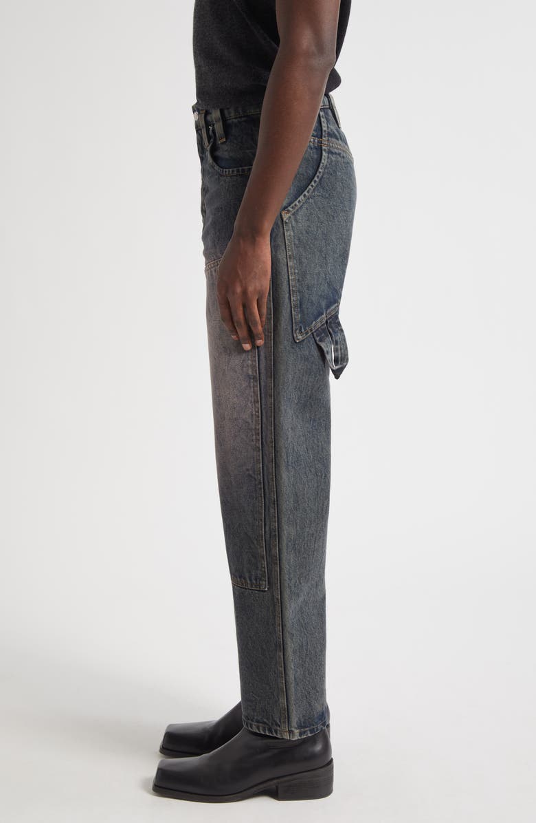 Eckhaus Latta Double Knee Baggy Jeans, Alternate, color, Moon Rock