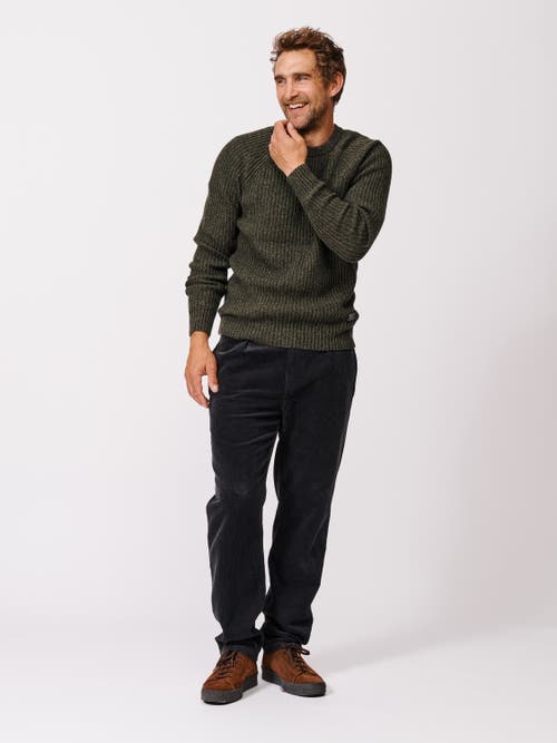 Aubin Ray Fisherman Rib Crew Neck Sweater