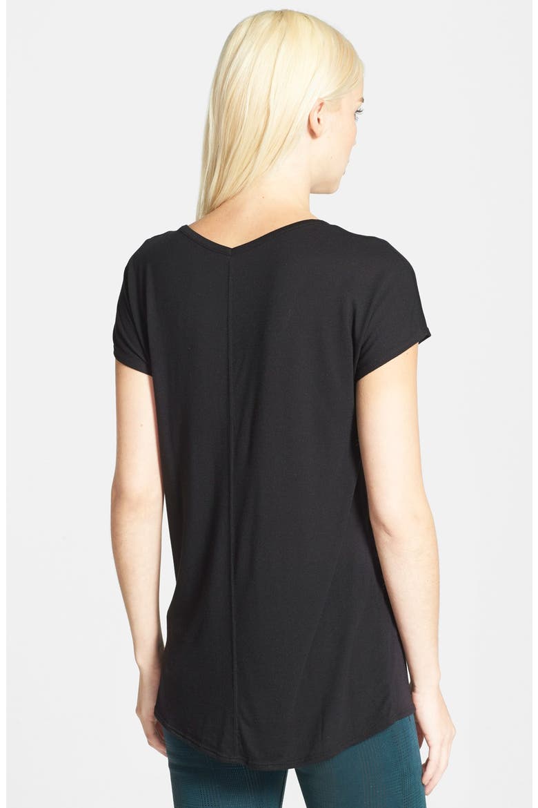 'Easy' V-Neck Tee, Alternate, color, BLACK
