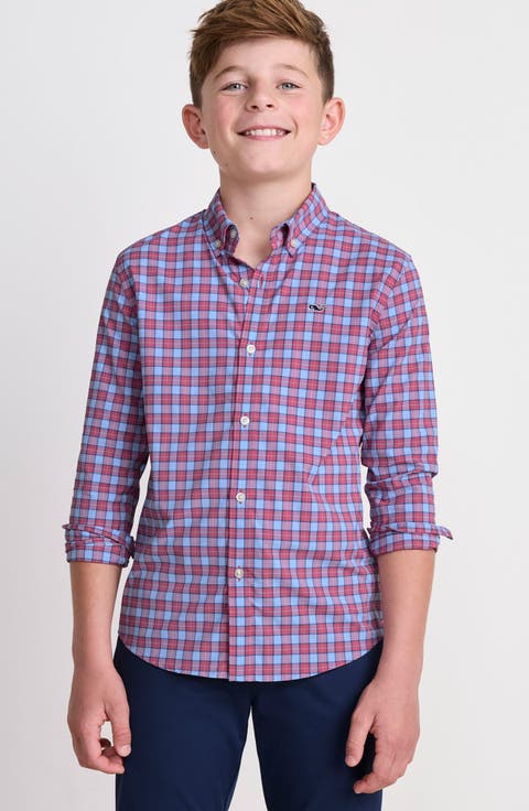 Kids' Duval Check Button-Down Shirt (Big Kid)