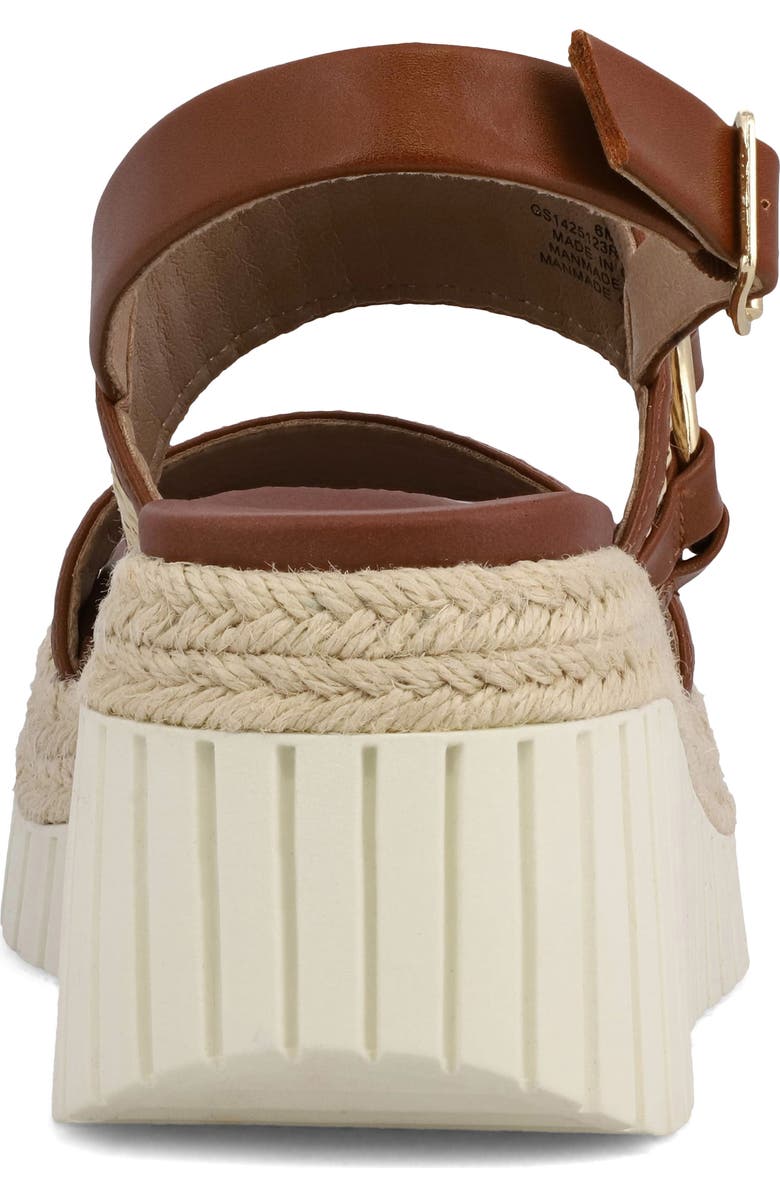 MIA Raffia Platform Slingback Sandal, Alternate, color, Natural/ Cognac