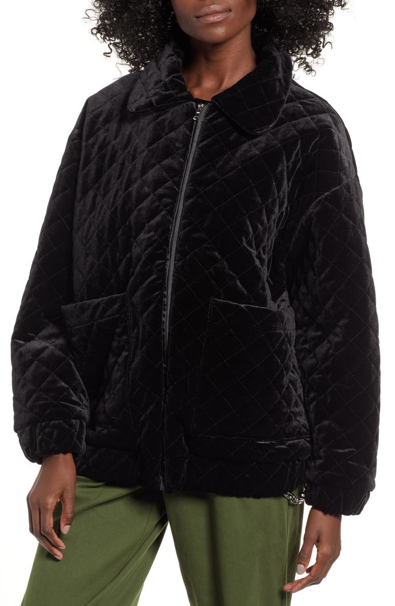 I.AM.GIA Contraband Quilted Velvet Jacket, Alternate, color,