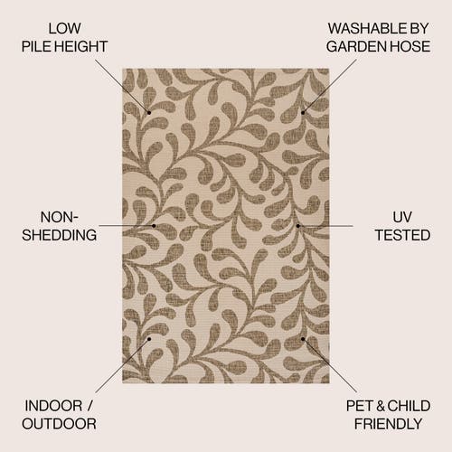 Jonathan Y Vine All Over Indoor/outdoor Area Rug In Brown/beige