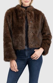 Lyla Grant Fur-Free Sable (Faux Fur) Jacket, Stand Collar