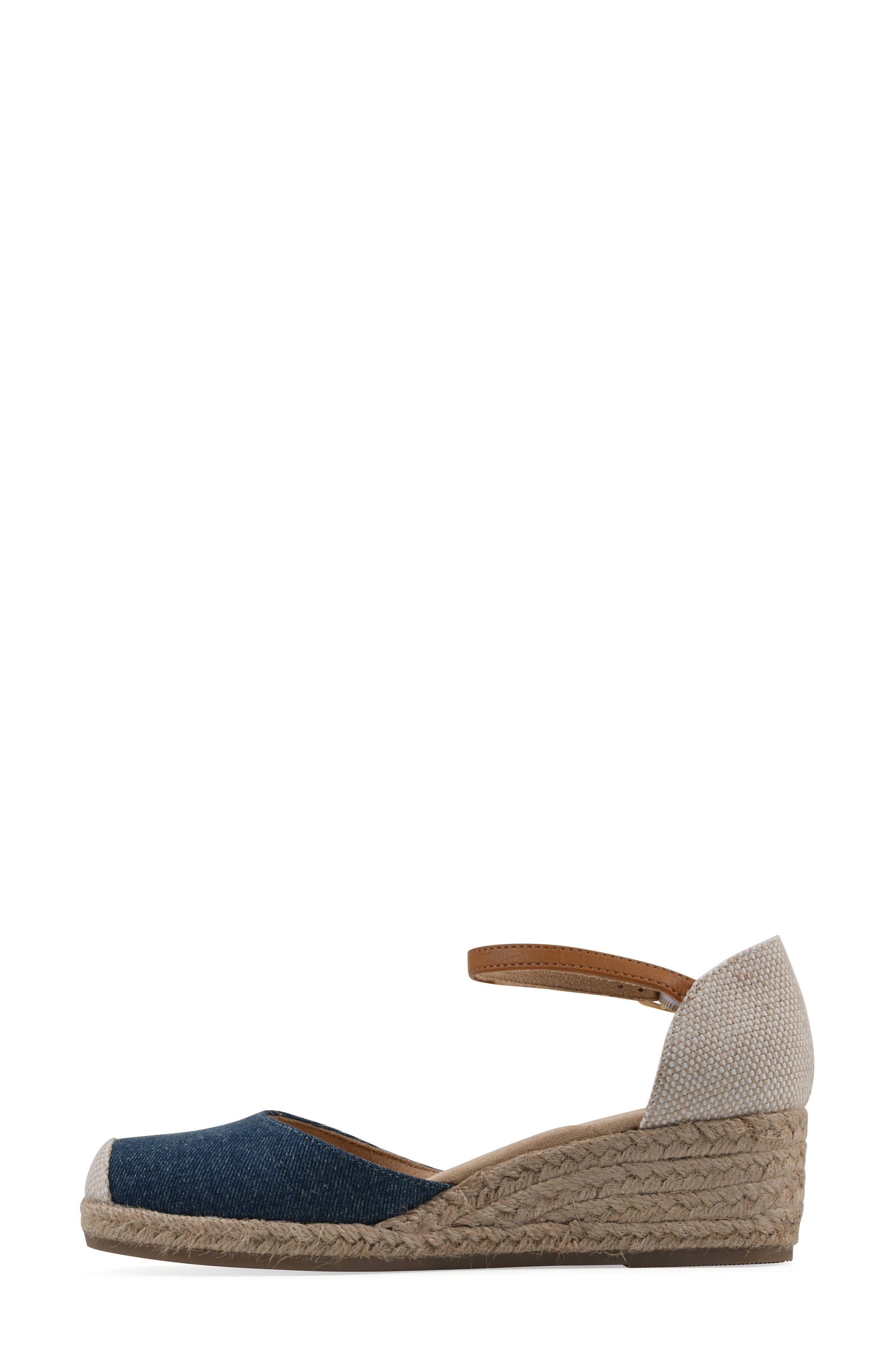 Maintain Espadrille Wedge Sandal, Alternate, color, DARK DENIM FABRIC