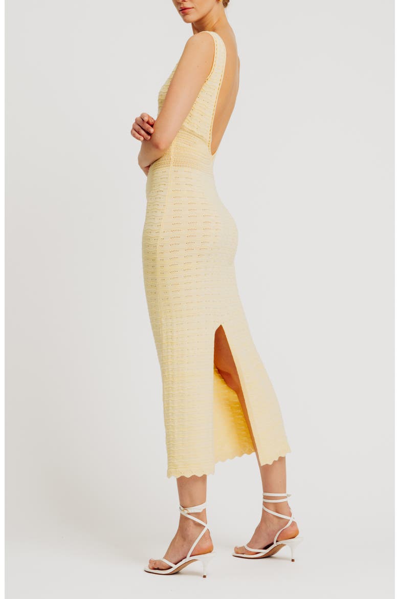 Mindy Sleeveless Knit Dress, Alternate, color, LEMON BUTTER
