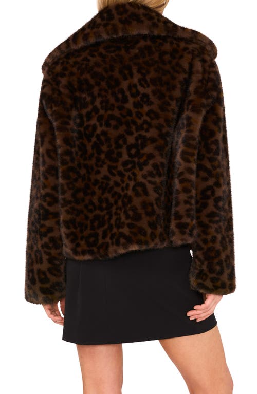 Ted Baker Crop Faux Fur Coat In Brown