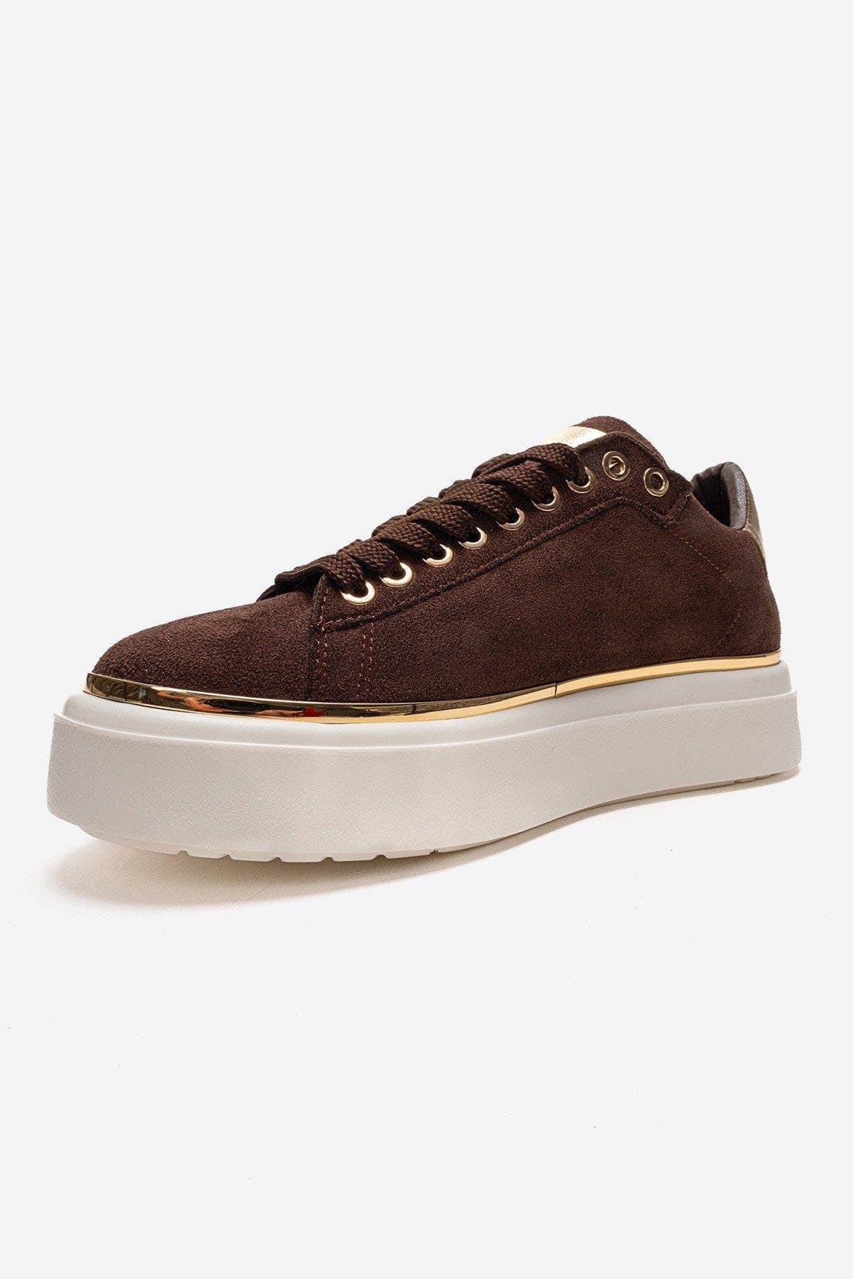 Borena Platform Sneaker, Alternate, color, Brown Suede