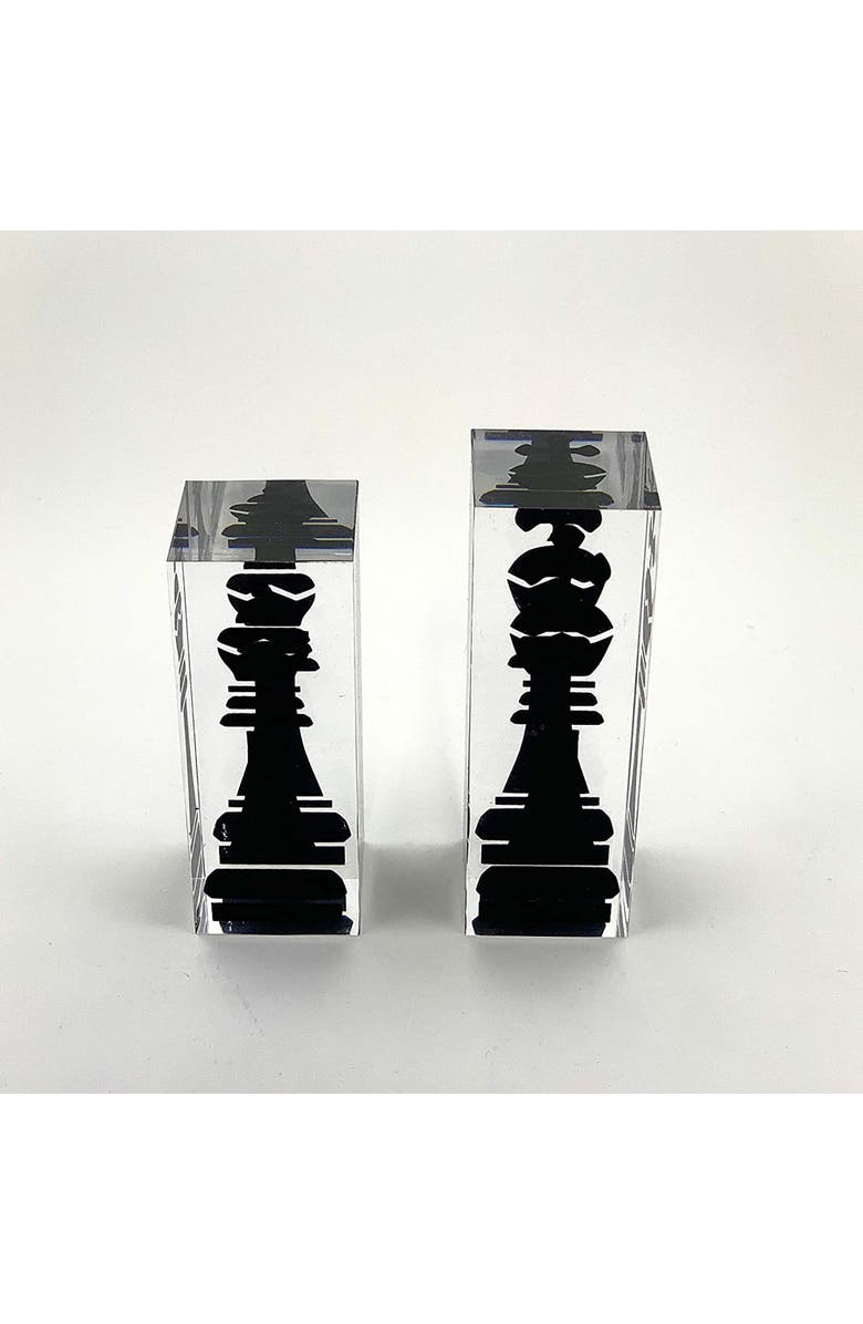 PURSONIC Infinity Lucite 17-Inch Lucite Chess Set, Alternate, color, White/Black