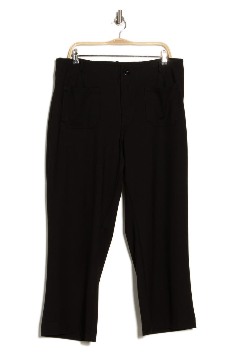 T Tahari Wide Leg Woven Pants, Alternate, color, Black