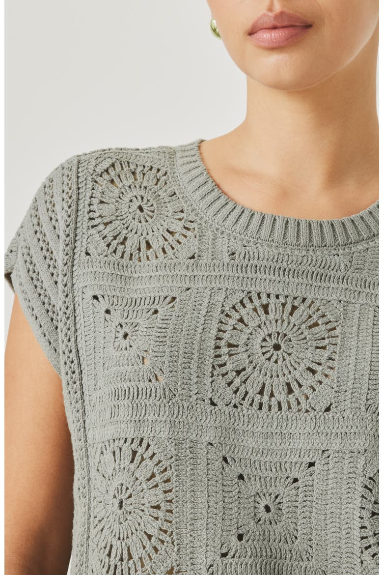 Anderson Open Stitch Sweater, Alternate, color, EUCALYPTUS GREEN