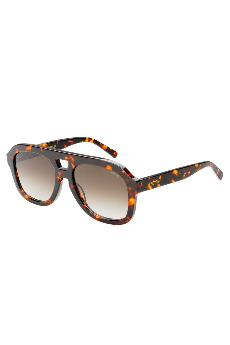 Voyager Oversized Aviator Sunglasses, Alternate, color, Tortoise