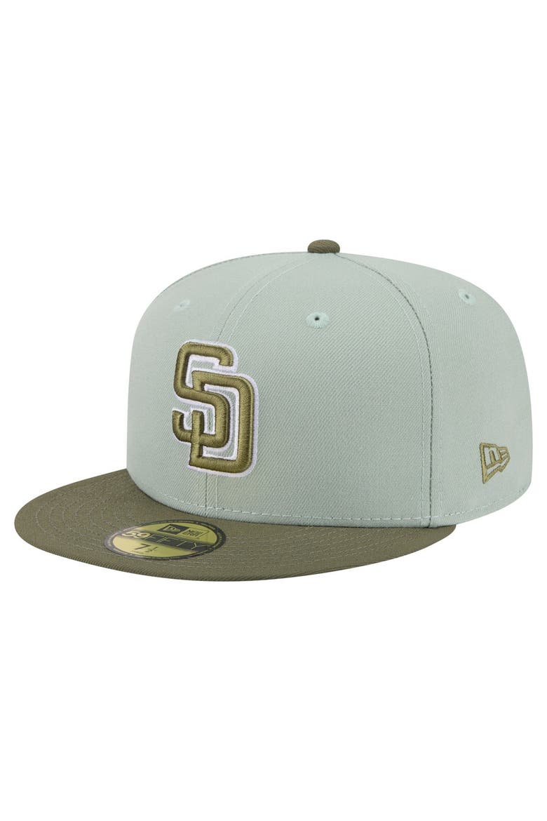Men's New Era Green/Olive San Diego Padres Color Pack 59FIFTY Fitted Hat, Main, color, Green