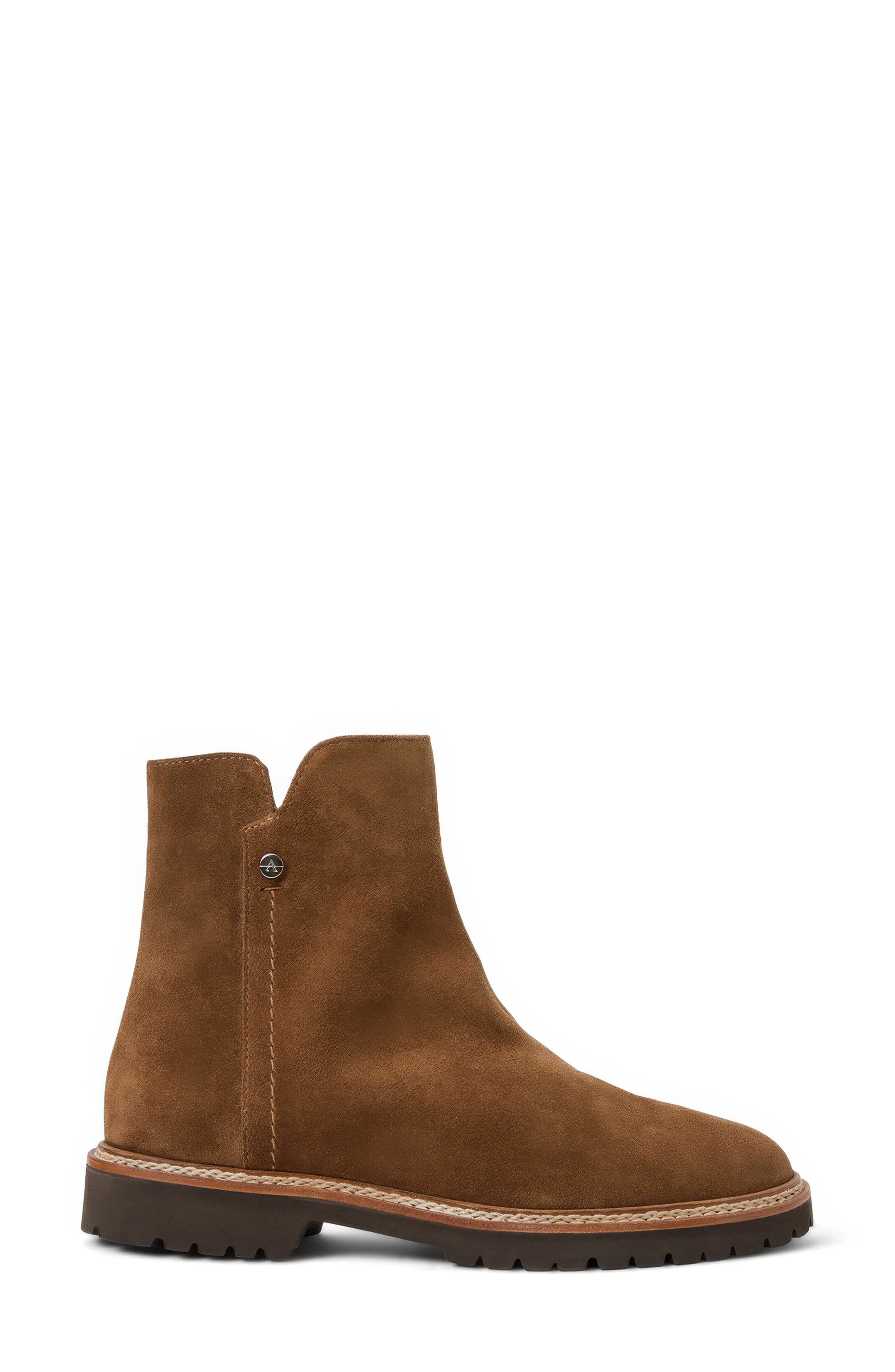 Misty Waterproof Bootie, Alternate, color, CHAMPAGNE SUEDE