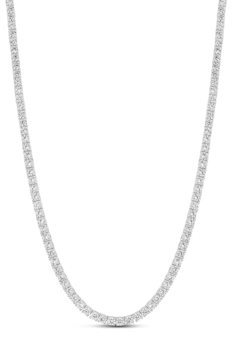 SHYMI Classic Cubic Zirconia Tennis Necklace, Main, color, Silver