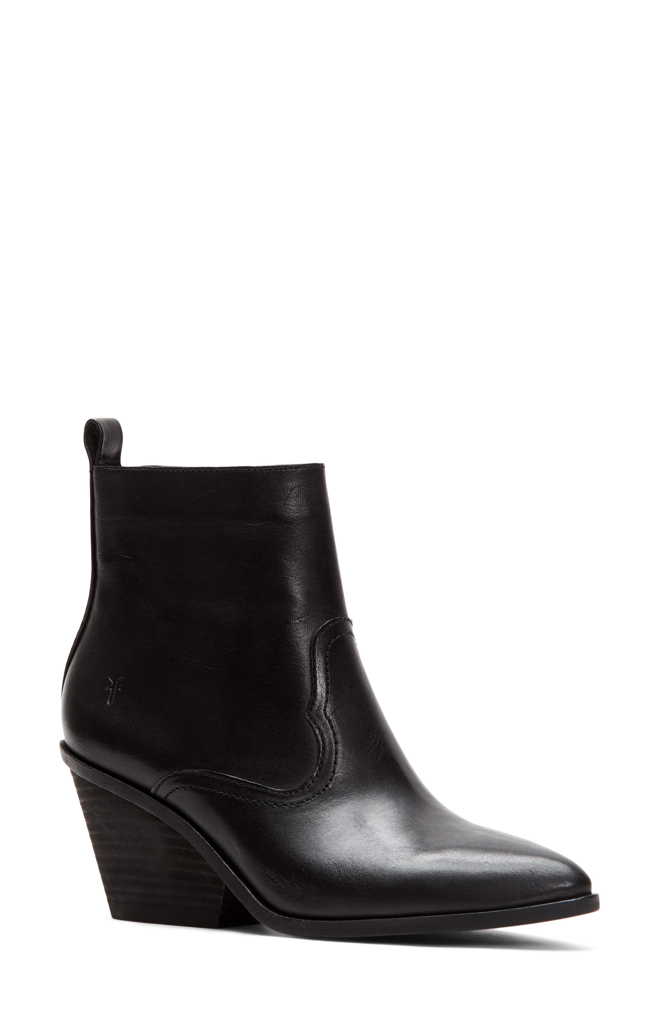 Amado Demi Wedge Bootie, Main, color, BLACK LEATHER