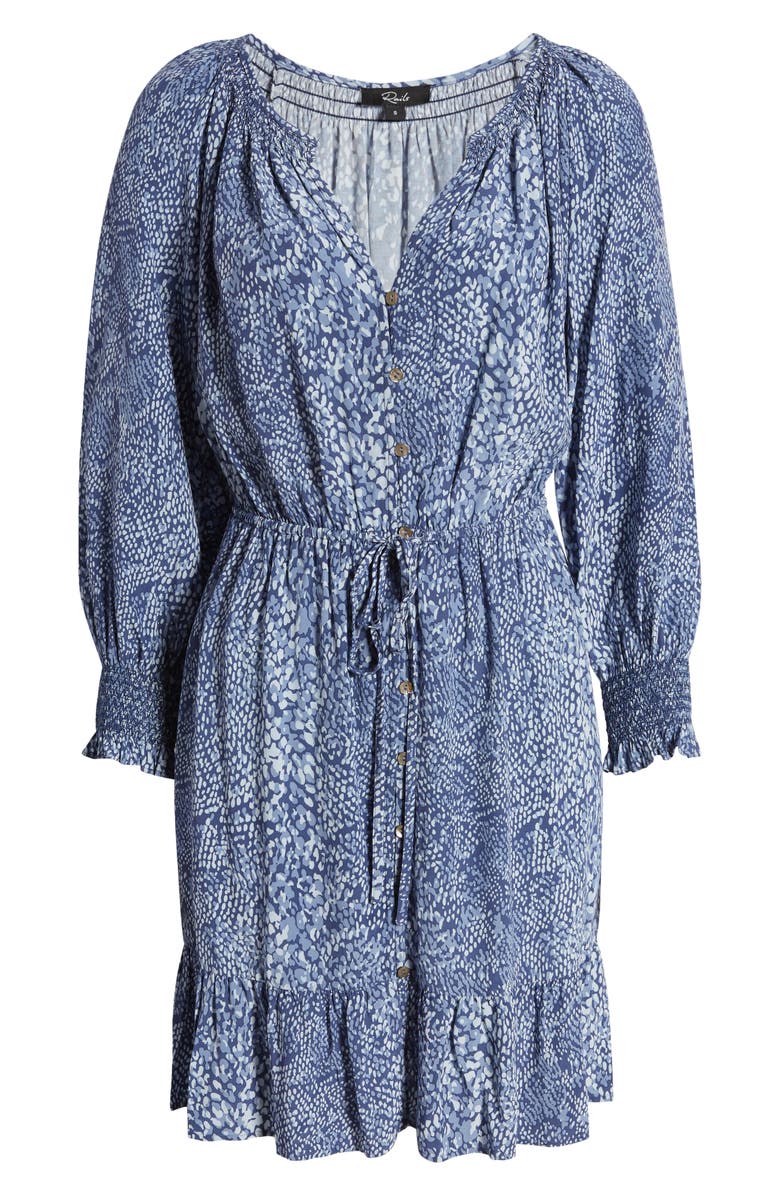 Rails Eliza Snakeskin Print Long Sleeve Dress, Alternate, color,