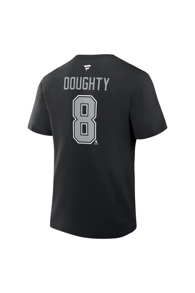 Men's Fanatics Drew Doughty Black Los Angeles Kings Authentic Stack Name & Number T-Shirt, Alternate, color, Black