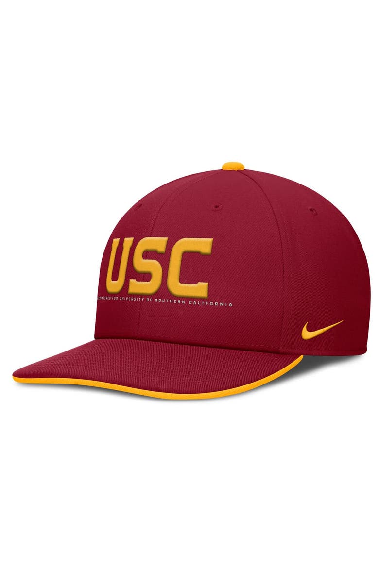 Men's Nike Cardinal USC Trojans 2025 On-Field Pro Performance Adjustable Hat, Main, color, Cardinal