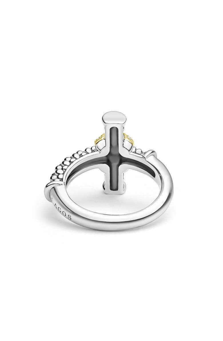 LAGOS Men's Anthem 2-Tone Diamond Cross Necklace, Alternate, color,