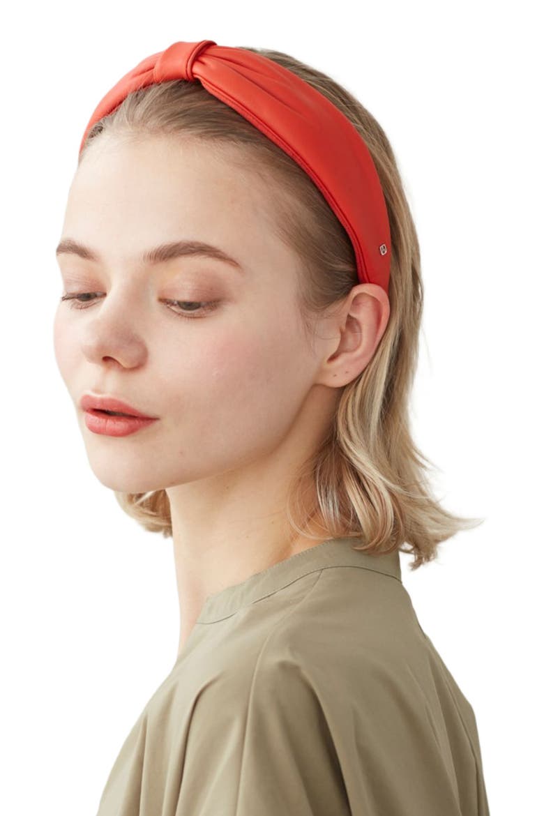 Leather headband, Alternate, color, Red