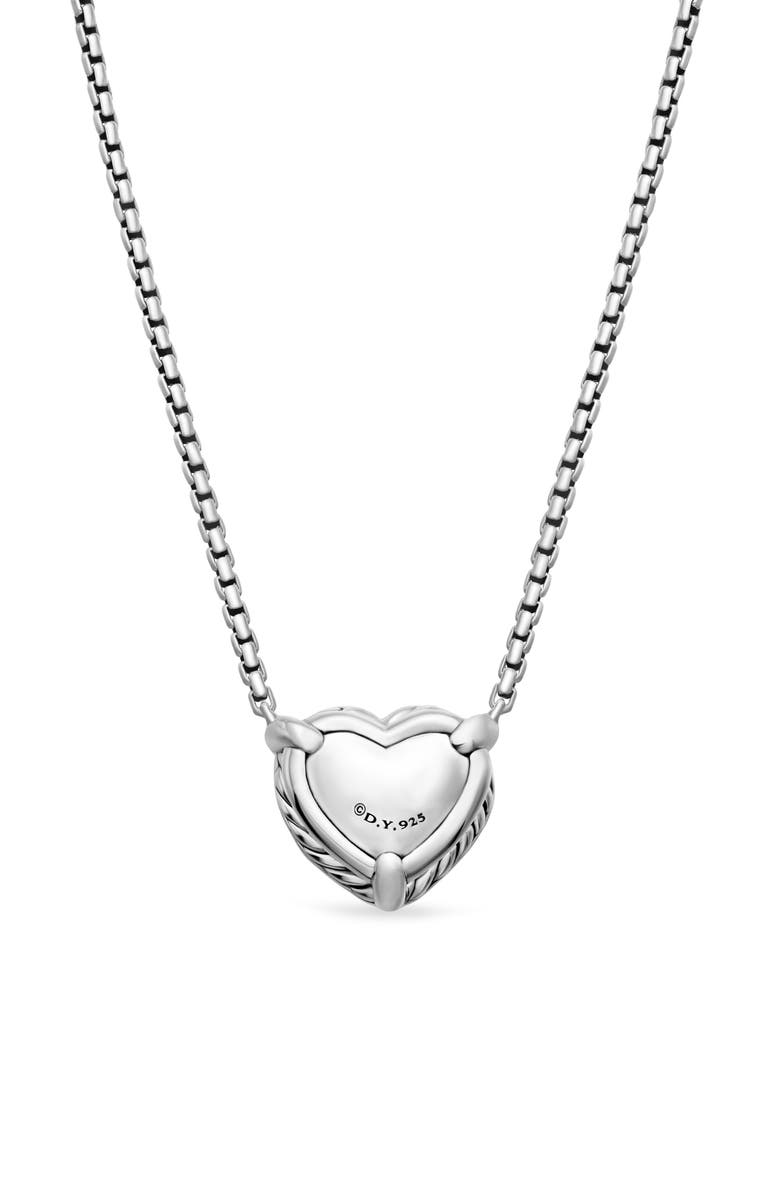 David Yurman Chatelaine<sup>®</sup> Heart Pendant Necklace in Sterling Silver with Amethyst and Pavé Diamonds, Alternate, color, 