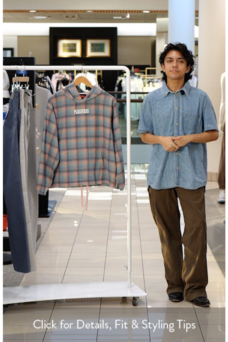 Sender Oversize Ombré Check Cotton Flannel Hoodie video