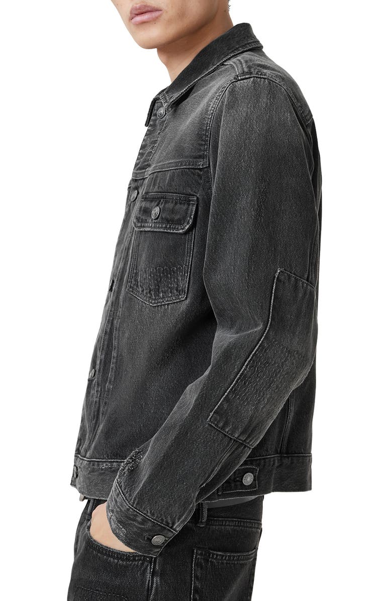 AllSaints Jagger Denim Trucker Jacket, Alternate, color,