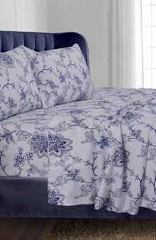 AZORES HOME Floral Cotton Flannel Sheet Set
