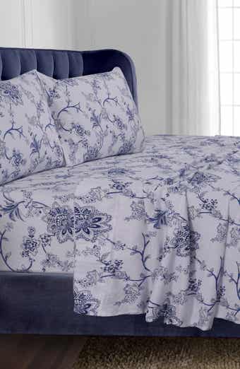 AZORES HOME Floral Cotton Flannel Sheet Set
